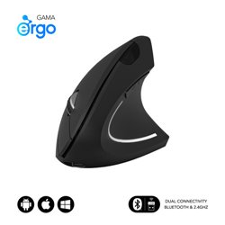 SUBBLIM Ratón GLIDE VERTICAL ERGO DUAL MOUSE BATTERY BLACK