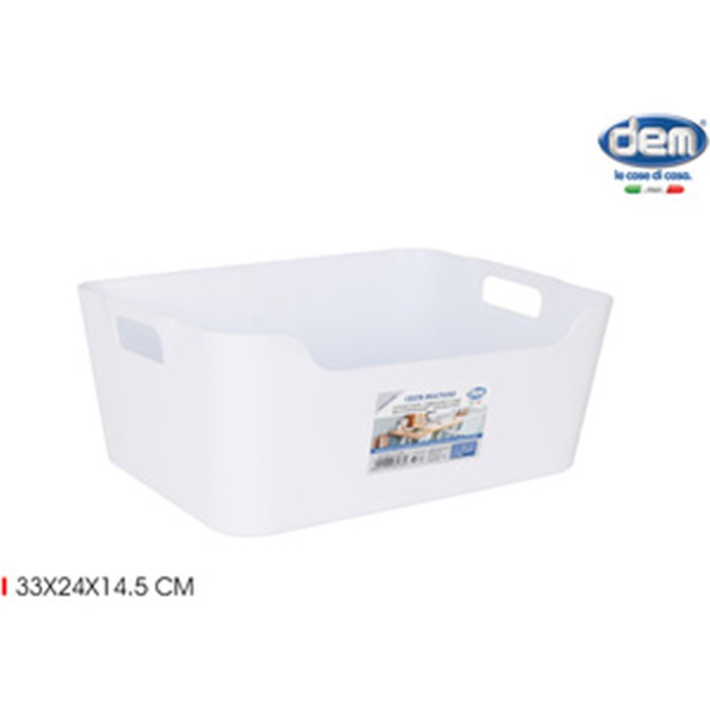 CESTA MULTIUSOS 33X24X14.5CM WHITE DEM