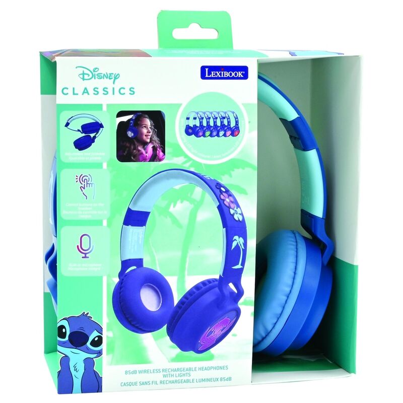 Auriculares inalambricos luminosos Bluetooth Stitch Disney