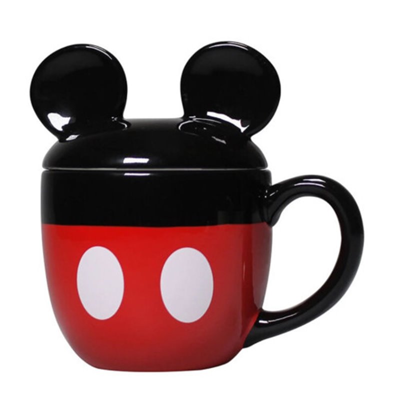 TAZA 3D CON TAPA CUERPO MICKEY MOUSE 425 ML HALF MOON BAY MUGSDC10