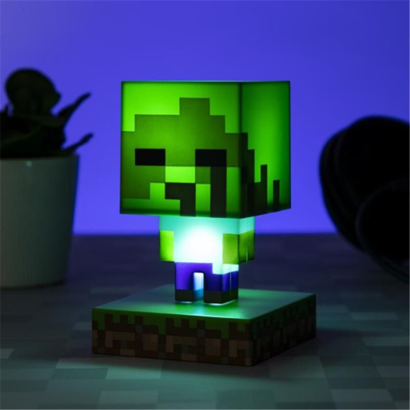 LÁMPARA ICONS ZOMBIE MINECRAFT 12 CM PALADONE PP6592MCFV2