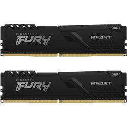 MEMORIA KINGSTON FURY BEAST BLACK DDR4 64GB (KIT 2) 3600MHZ  CL18     - KF436C18BBK2/64