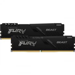 MEMORIA KINGSTON FURY BEAST BLACK DDR4 64GB (KIT 2) 3200MHZ  CL16     - KF432C16BBK2/64