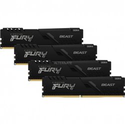 MEMORIA KINGSTON FURY BEAST BLACK DDR4 64GB (KIT 4) 3200MHZ  CL16     - KF432C16BBK4/64