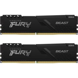 MEMORIA KINGSTON FURY BEAST BLACK DDR4 8GB (KIT 2) 3200MHZ  CL16     - KF432C16BBK2/8