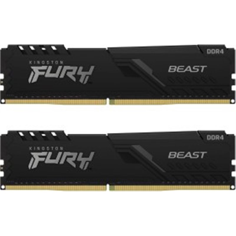 MEMORIA KINGSTON FURY BEAST BLACK DDR4 8GB (KIT 2) 3200MHZ  CL16     - KF432C16BBK2/8