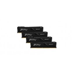 MEMORIA KINGSTON FURY BEAST BLACK DDR4 64GB (KIT 4) 2666MHZ  CL16     - KF426C16BBK4/64