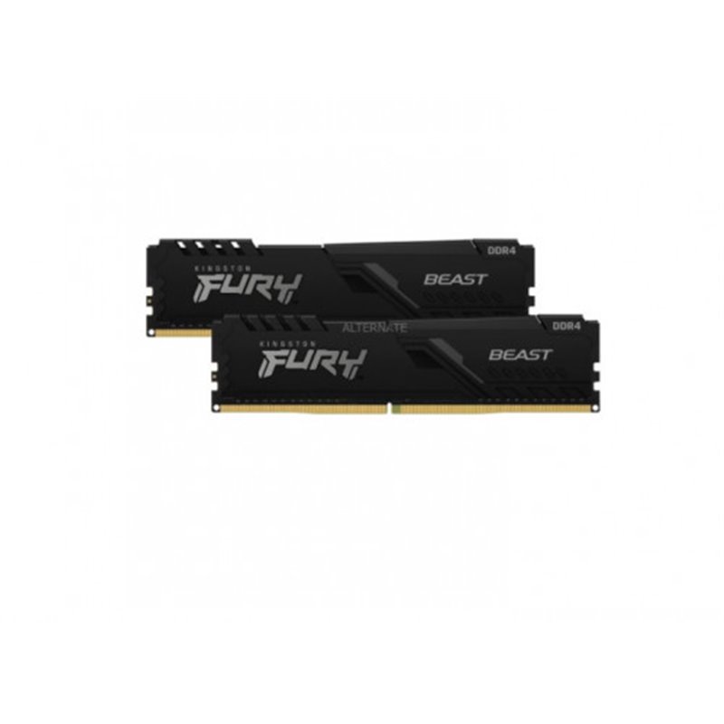 MEMORIA KINGSTON FURY BEAST BLACK DDR4 32GB (KIT 2) 2666MHZ  CL16     - KF426C16BBK2/32