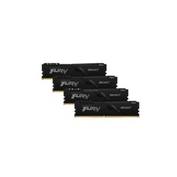 MEMORIA KINGSTON FURY BEAST BLACK DDR4 64GB (KIT 4) 2666MHZ  CL16   1GX8   - KF426C16BB1K4/64