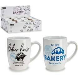 12 TAZAS-MUG BAKERY 2 MOD. 300 ML