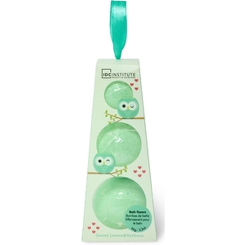 SET 3 BOMBAS DE BAÑO EFERVESCENTE OWL MULTICOLOR