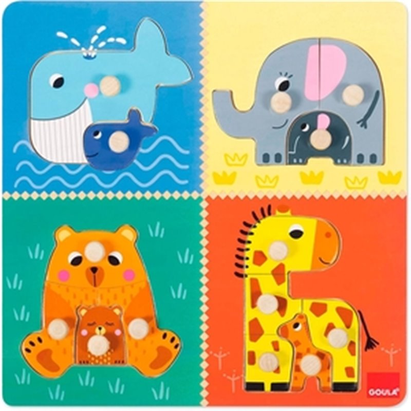 PUZZLE ENCAJES MADERA MAMAS Y BEBES