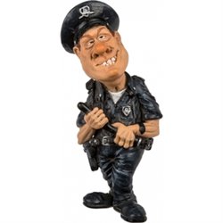 FIGURA POLICÍA RESINA 16 CM