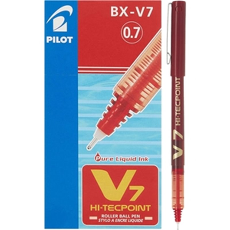 PACK 12 ROTULADOR PILOT V7 ROJO