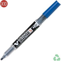 PACK 10 ROTULADOR PILOT PIZARRA ECO AZUL