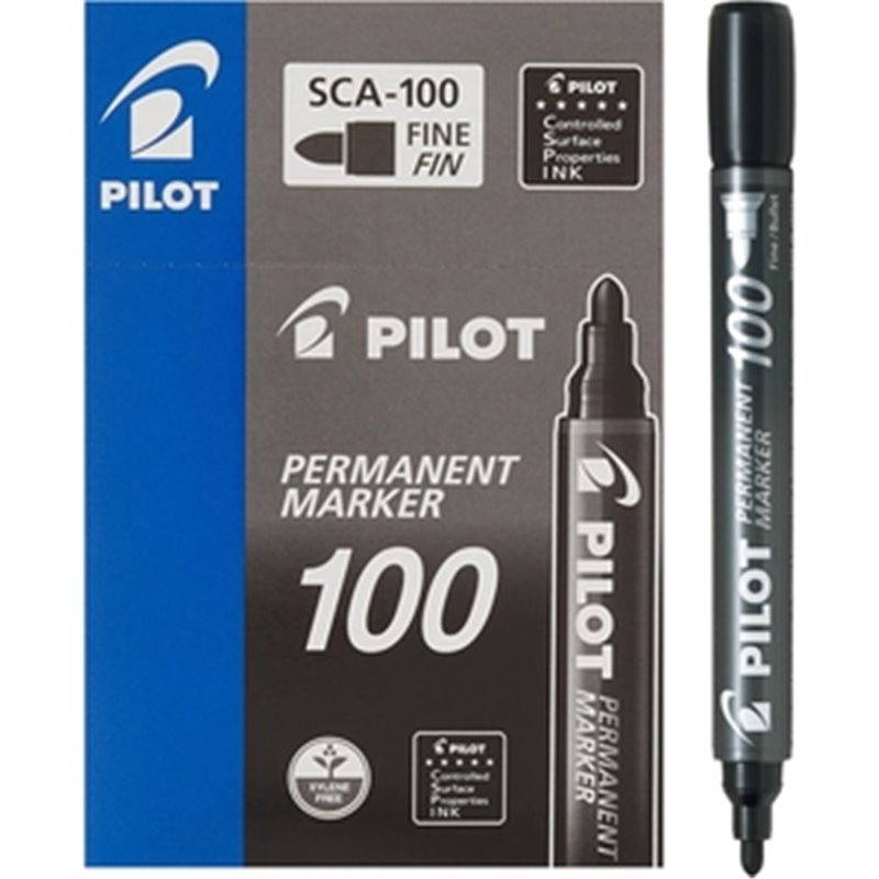 PACK 12 ROTULADOR PILOT PERMANENTE NEGRO