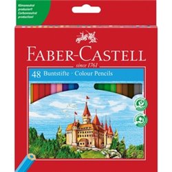 ESTUCHE ROJO 48 LÁPICES COLORES FABER-CASTELL