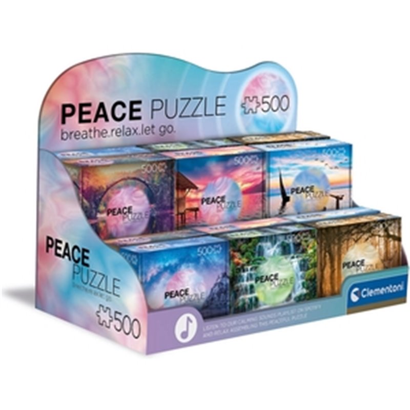 EXPOSITOR 12 PUZZLES 500 PZAS PEACE