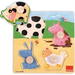 PUZZLE MADERA ANIMALES 22X22 GOULA