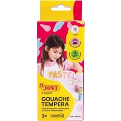 TÉMPERA JOVI C/6 BOTES15ML PASTEL+PINCEL