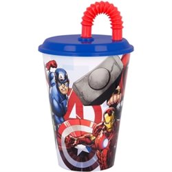 AVENGERS VASO PAJITA 430 ML