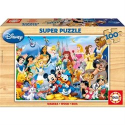 DISNEY MUNDO PUZZLE MADERA 100 PZAS