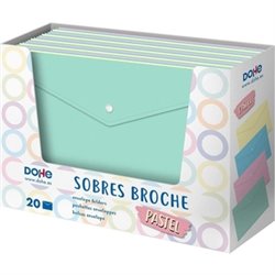 EXP20 SOBRES DOSSIER BROCHE PASTEL PP