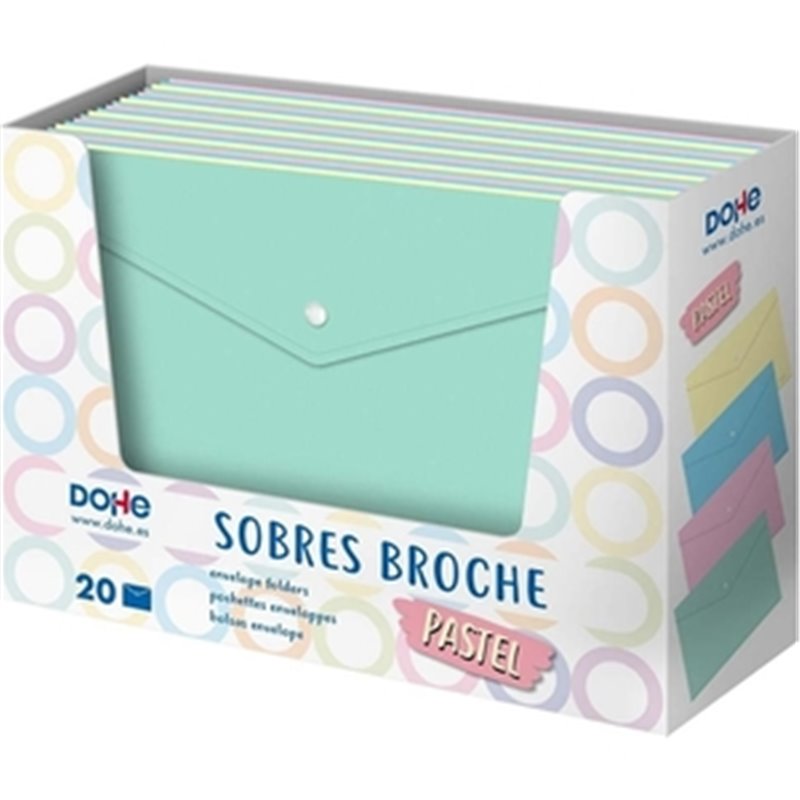 EXP20 SOBRES DOSSIER BROCHE PASTEL PP