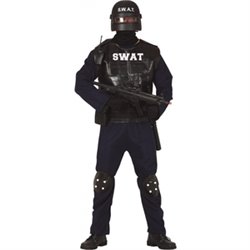 DISFRAZ ADULTO POLICÍA SWAT TALLA 52-54