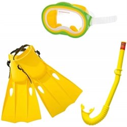 SET MÁSCARA+TUBO+ALETAS INFANTIL INTEX