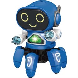 ROBOT PULPO LUZ Y SONIDO 17 CM 3 COLORES SURTIDOS