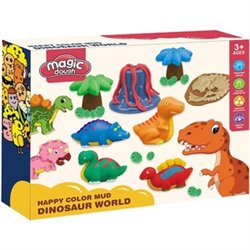 SET PLASTILINA DINOSAURIOS CAJA 30X8X24 CM