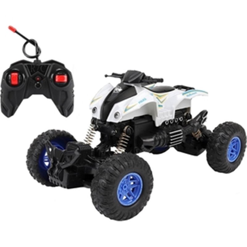 MOTO QUAD RADIO CONTROL 23 CM 7 FUNCIONES 2 COLORES SURTIDOS