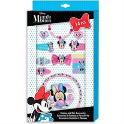 MINNIE SET 14 ACCESORIOS PELO 18X29X4