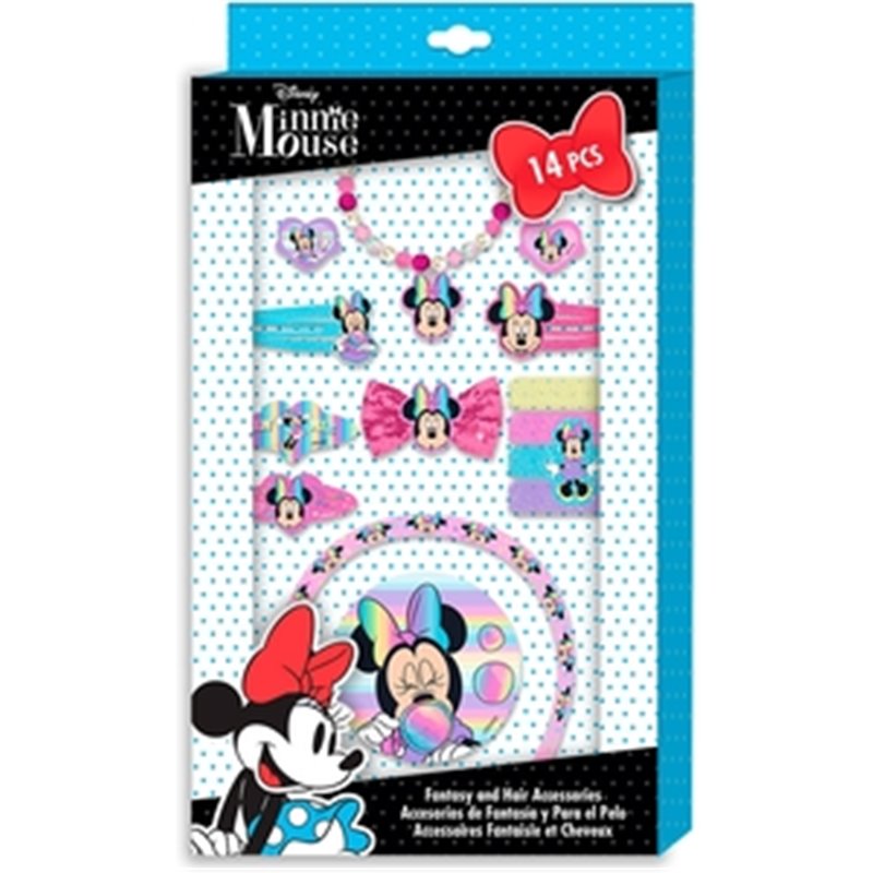 MINNIE SET 14 ACCESORIOS PELO 18X29X4