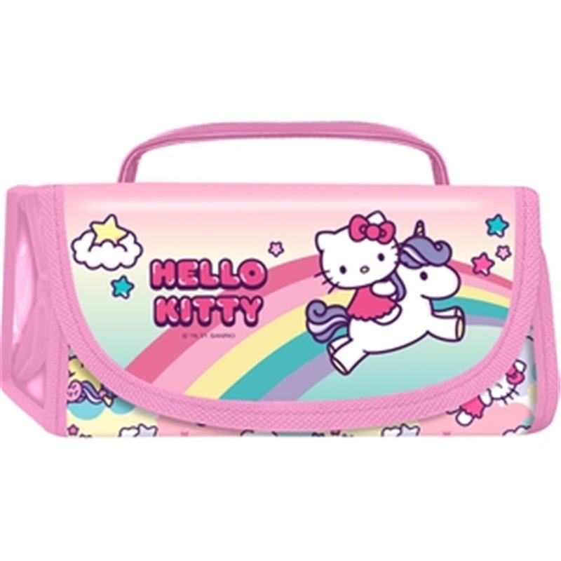 HELLO KITY NECESER ENRROLLABLE CON CEPILLO Y ACCESORIOS PELO