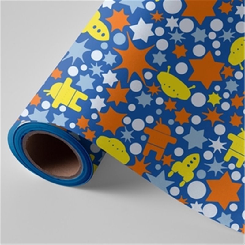 BOBINA PAPEL REGALO 62 CM 95 MTS. INFANTIL SPACE