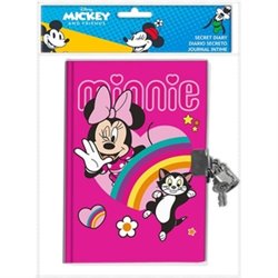 DIARIO SECRETO DE MINNIE CON CANDADO 20X16 CM