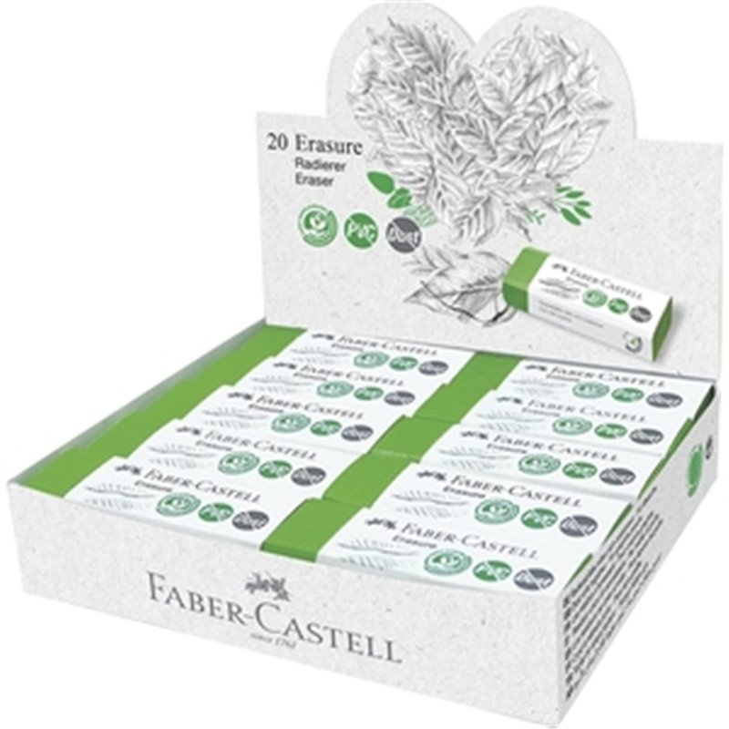 EXPOSITOR 20 GOMAS BORRAR FABER-CASTELL ECO