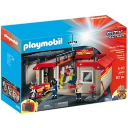 PLAYMOBIL CITY ACTION ESTACIÓN DE BOMBEROS PORTÁTIL