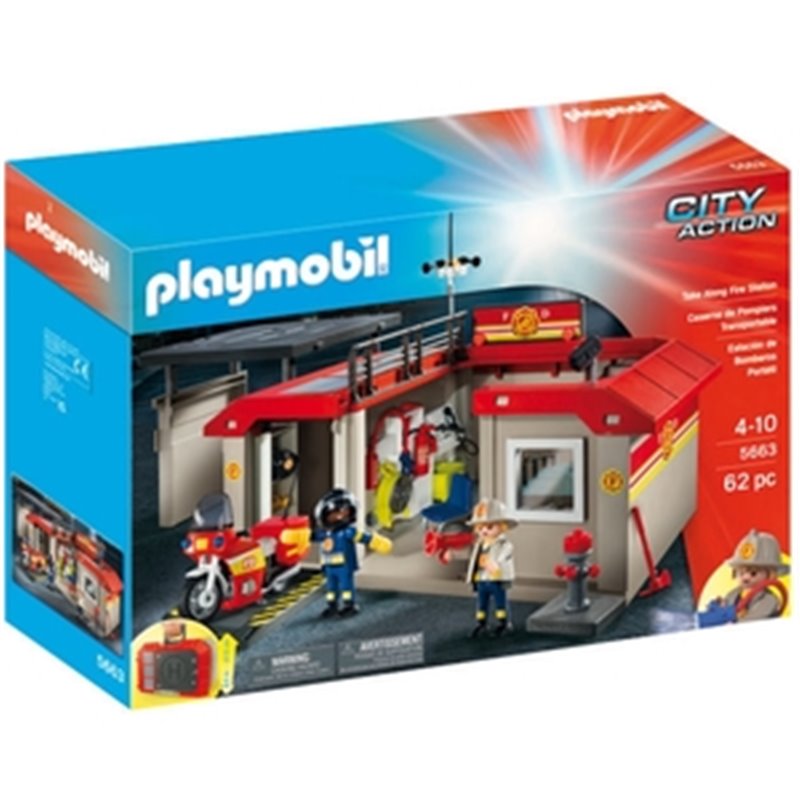 PLAYMOBIL CITY ACTION ESTACIÓN DE BOMBEROS PORTÁTIL