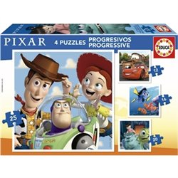 DISNEY PIXAR PUZZLES PROGRESIVOS 12-16-20-25 PIEZAS