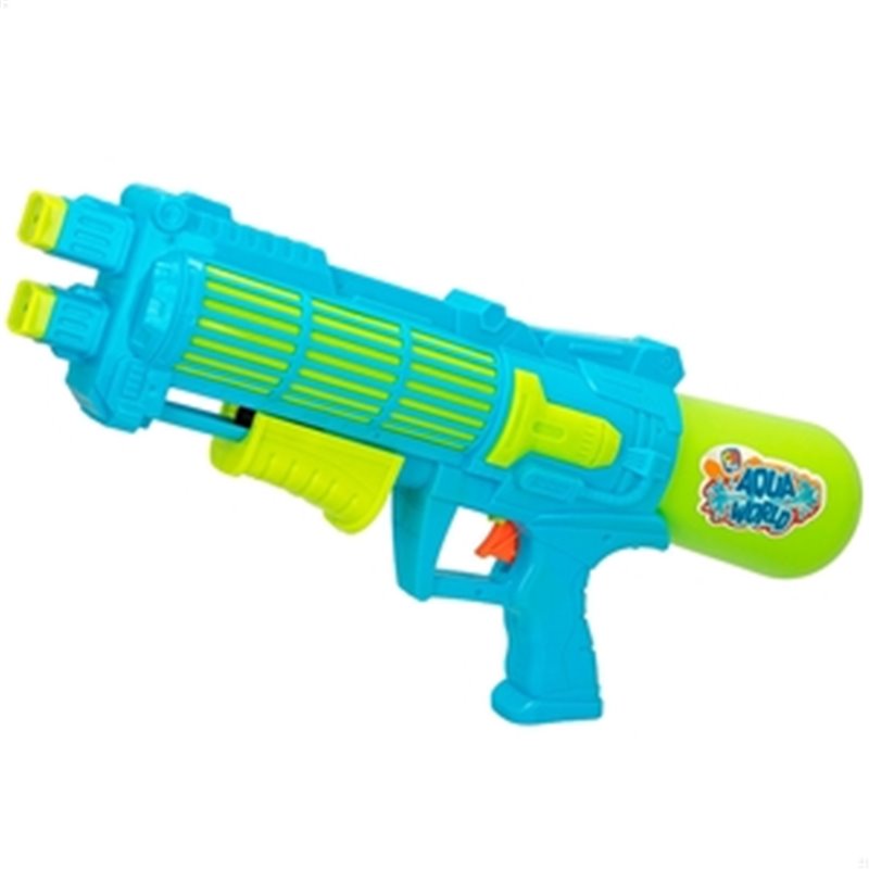 PISTOLA DE AGUA DOBLE CHORRO EN BOLSA 550 ML 2 COLORES 50 CM