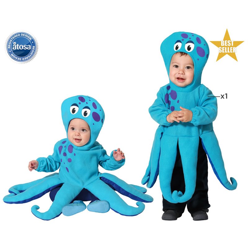 DISFRAZ PULPO UNISEX BEBÉ AZUL