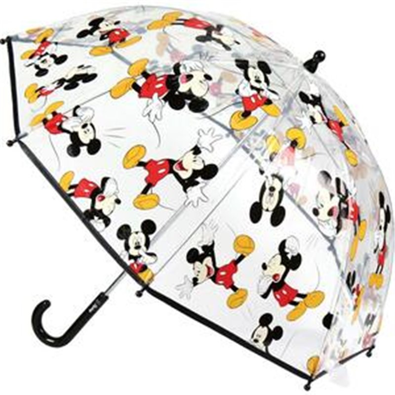 PARAGUAS MANUAL POE MICKEY - NEGRO - 45 CM