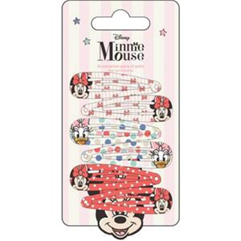 ACCESORIOS PELO CLIPS 6 PIEZAS MINNIE