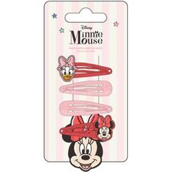 ACCESORIOS PELO CLIPS 4 PIEZAS MINNIE