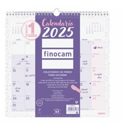 CALENDARIO 2025 PARED TRENDY CHIC ESCRIBIR 300X300MM MORADO FINOCAM 787002725