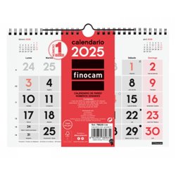 CALENDARIO 2025 NEUTRO PARED NUMEROS GRANDES S 210X150MM FINOCAM 780200025