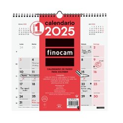 CALENDARIO 2025 NEUTRO PARED ESCRIBIR 300X300MM FINOCAM 781520025